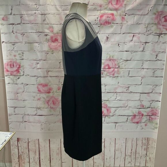 The Limited Women's Sleeveless Colorblock Blue/ Grey/ Black Sheath Dress Size 8 - Picture 4 of 10